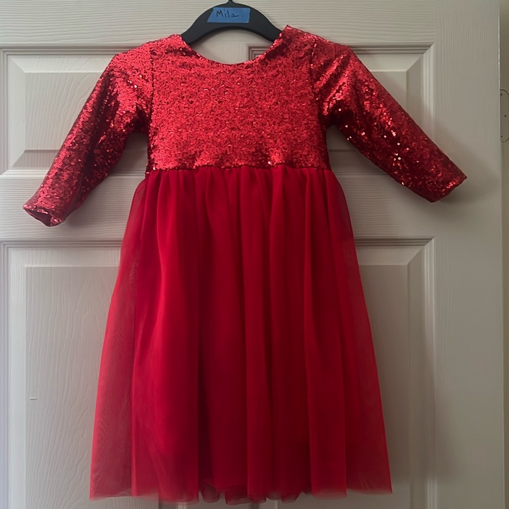 Boutique Red Sequin Formal Dress for Girl’s